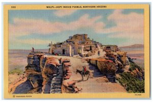 c1940 Walpi Hopi Indian Pueblo Fortress-Like Rocky Northern Arizona AZ Postcard