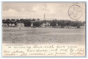 1905 View of Groton Connecticut CT Darby PA Antique Posted Postcard