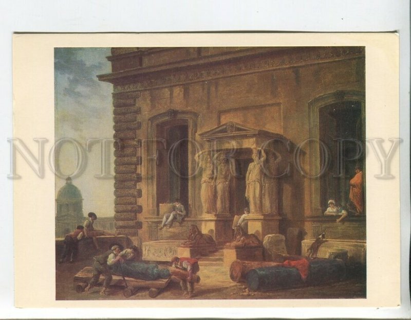 458723 USSR 1981 Hubert Robert porch palace with porticoes caryatids Hermitage