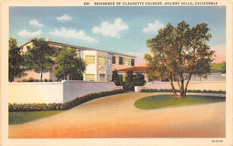 Residence of Claudette Colbert Holmby Hills, California USA
