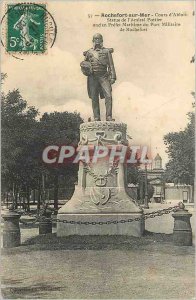 Postcard Rochefort sur Mer Old Course Ablois Statue of Admiral Pottier