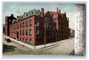 c1905 Baltimore MD, City Hospital And College Of Physicians Surgeons Postcard