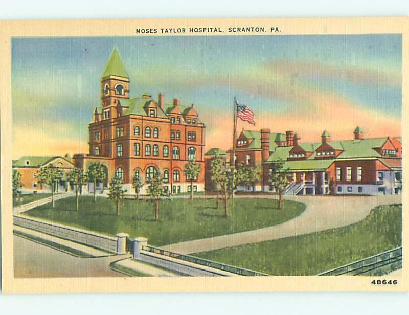 Unused Linen HOSPITAL SCENE Scranton Pennsylvania PA J9441