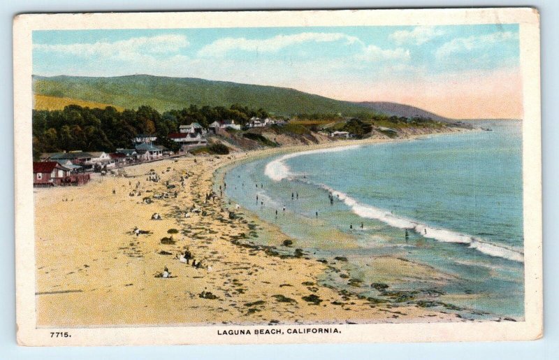 LAGUNA BEACH, CA California ~ BEACH & OCEAN Scene  c1910s Putnam Postcard