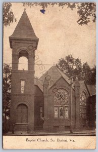 JH16/ South Boston Virginia Postcard c1910 Baptist Church Halifax 50