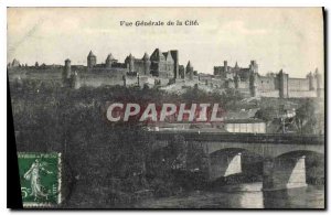 Old Postcard General view of the Cite Carcassonne