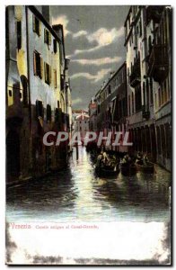 Old Postcard Italy italia Venezia Canale Grande canal al attiguo
