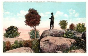 Pennsylvania Gettysburg Gen Warren Statue on Little Round Top