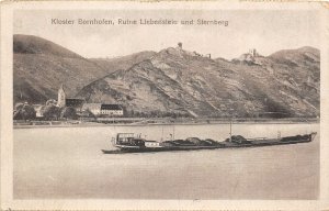 uk42081 kloster bornhofen ruine liebenstein und sternberg germany boat ship