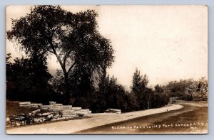 DS2/ Kansas City Missouri RPPC Postcard c1910 Penn Valley Park Scene 171