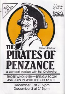 The Pirates Of Penzance Aida Opera Large York Theatre Poster