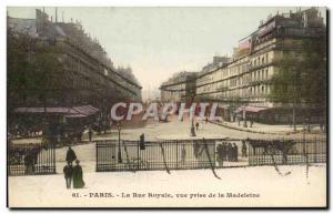 Paris Old Postcard Royal Street shooting Madeleine