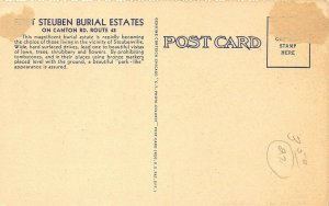 Steubenville Ohio 1940-50s Postcard Fort Steuben Burial Estates