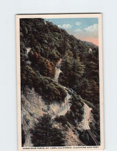 Postcard Horse Shoe Curve Mt. Lowe California USA