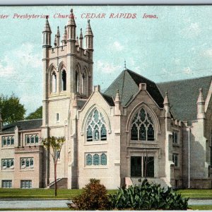 c1910s Cedar Rapids Iowa Westminster Presbyterian Church Souvenir Post Card A210