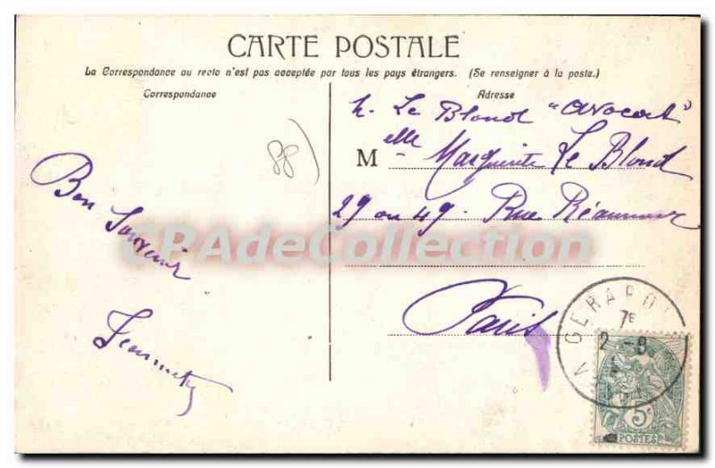 Old Postcard Souvenir De Gerardmer 2 August 1905