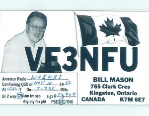 Pre-1980 RADIO CARD - CB HAM OR QSL Kingston Ontario ON AH2328