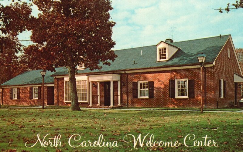 Vintage Postcard View of North Carolina Welcome Centers Interstate Highways 