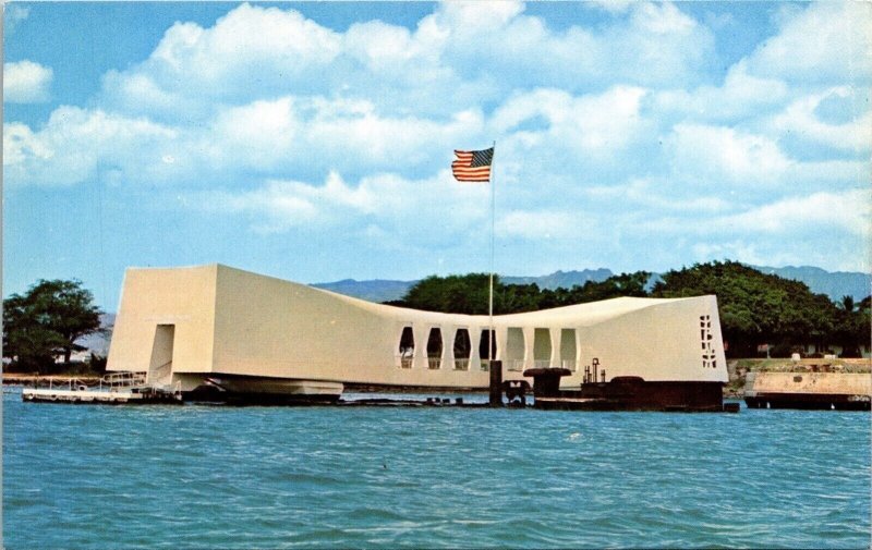 Uss Arizona Memorial Pearl Harbor Pacific Ocean Area Postcard VTG UNP Vintage 