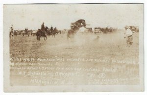 RPPC, McLaughlin, SD, Willis White Mountain Unloaded & Knocked Unconscious