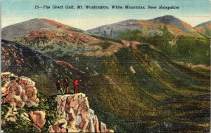 Great Gulf Mt Washington White Mountains New Hamphshire NH Linen Postcard UNP 