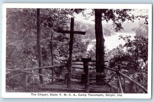 Delphi Indiana IN Postcard Chapel State YMCA Camp Tecumseh 1940 Vintage Antique