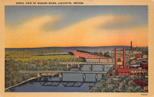 Aerial View of Wabash River Lafayette, Indiana IN