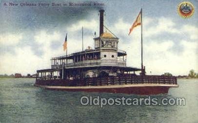 New Orleans Ferry On The Mississippi Ferry Boats, Ship Unused 