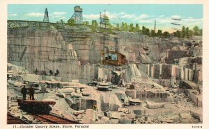 Vintage Postcard 1951 Granite Quarry Scene Barre Vermont VT