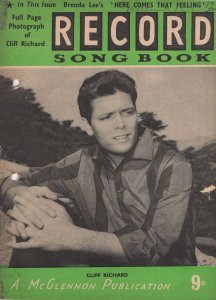 Cliff Richard 1960s Photo Lyrics Music Record Song Book