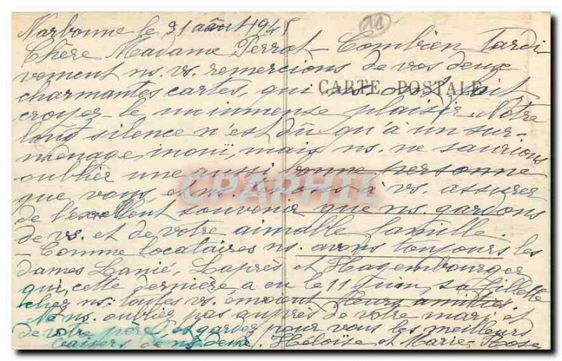 Old Postcard Narbonne La Cite