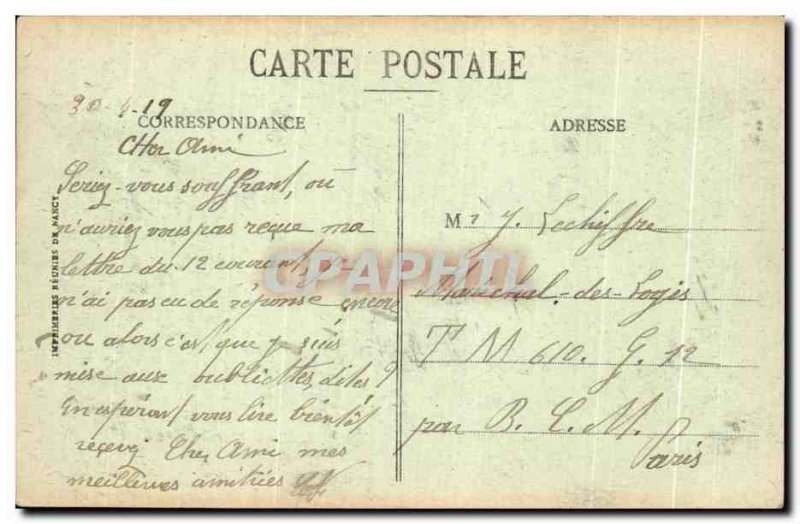 Old Postcard Auray Porch of the Church of St Gidas