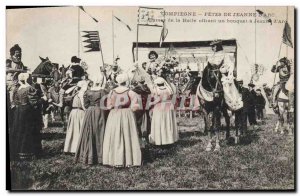 Old Postcard Compiegne Festivals of Jeanne d & # 39Arc Ladies of Halle offeri...