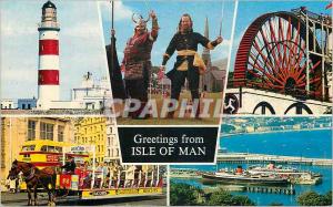 Modern Postcard Greeting from Isle of Man Viking Boat