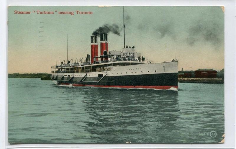 Steamer Turbinia Toronto Ontario Canada 1911 postcard