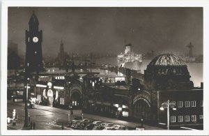 Germany Hamburg St Pauli Landungsbrücken Vintage RPPC 03.60