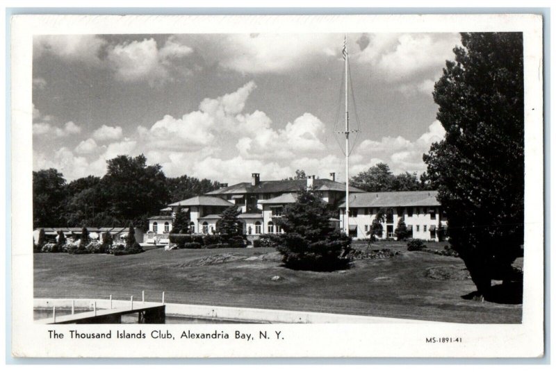 The Thousand Islands Club Alexander Bay New York NY RPPC Photo Vintage Postcard