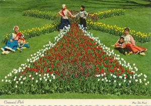 Tulip Time in Holland MI, Michigan - Flowers forming a windmill