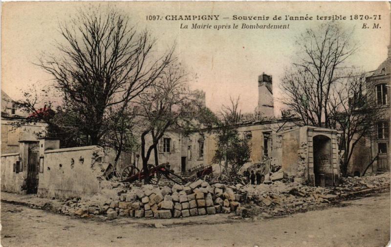 CPA MILITAIRE Champigny-Souvenir de l'année terrible, La Mairie (316178)