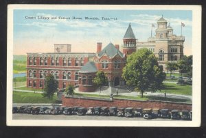 MEMPHIS TENNESSEE COSSITT LIBRARY CUSTOM HOUSE VINTAGE POSTCARD