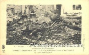 Les Cloches de la Tour Nord de la Cathedral 19 Sept 1914 Reims, France, Carte...