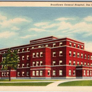 1943 Des Moines, IA Broadlawn General Hospital Brick Building Medical Teich A252