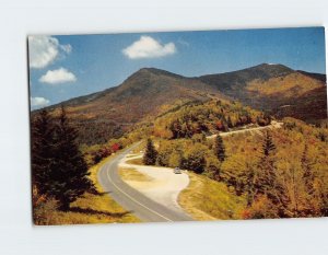 Postcard Mount Mitchell Intersection on Blue Ridge Parkway, North Carolina