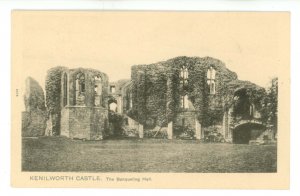 UK - England, Kenilworth Castle, Banqueting Hall