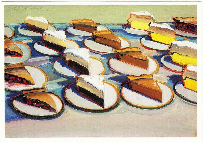 Pie Rows by Wayne Thiebaud Art Postcard