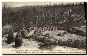 Postcard Ancient Ruins Of The Great War surroundings Craonnelle Foret Vaucler...