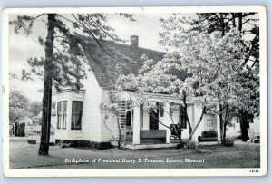1940 Lamar Missouri MO Postcard Birthplace President Harry Truman Building Linen