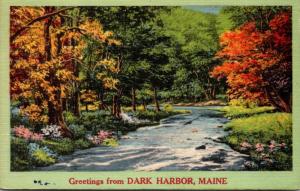 Maine Greetings From Dark Harbor 1959