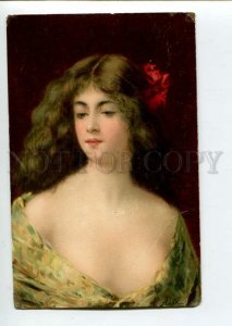 3106915 Lady BELLE w/ Long Hair by Angelo ASTI vintage color PC