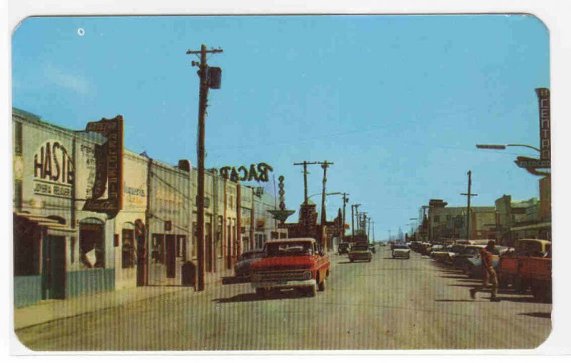 Avenida Panamericana Truck Cars Agua Prieta Mexico postcard